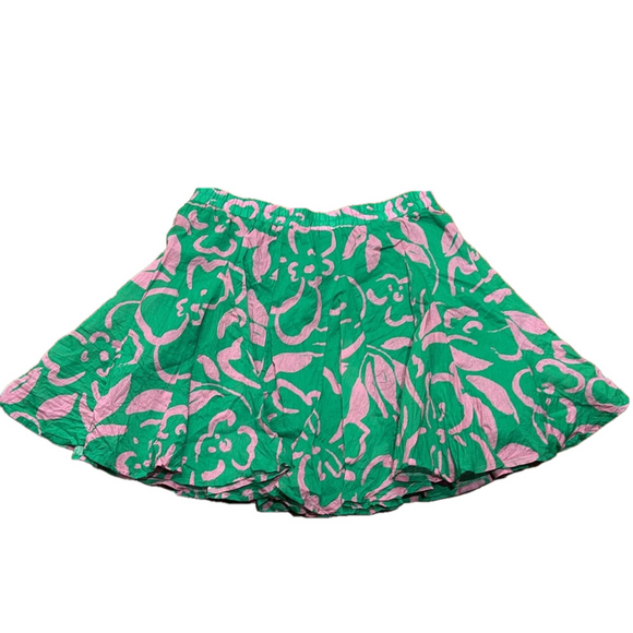 Anthropologie / Velvet Green Pink Elsa Printed Cotton Skirt | Size XS - Picture 3 of 6